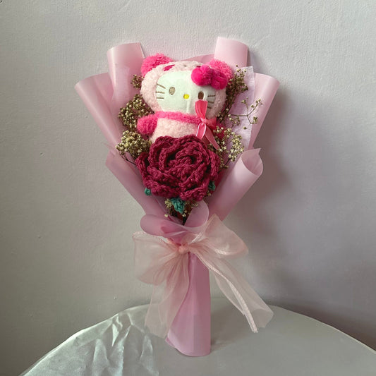 Hello Kitty Single Rose Bouquet